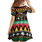 Merry Panther Roar Personalized Family Matching Tank Maxi Dress and Hawaiian Shirt Christmas Rugby League Spirit - Aussie Hoodie