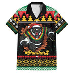 Merry Panther Roar Personalized Family Matching Tank Maxi Dress and Hawaiian Shirt Christmas Rugby League Spirit - Aussie Hoodie