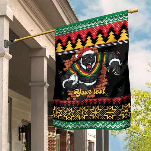 Merry Panther Roar Personalized Garden Flag Christmas Rugby League Spirit - Aussie Hoodie
