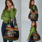 Merry Panther Roar Personalized Grocery Bag Christmas Rugby League Spirit - Aussie Hoodie