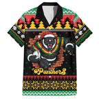 Merry Panther Roar Personalized Hawaiian Shirt Christmas Rugby League Spirit - Aussie Hoodie