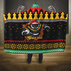 Merry Panther Roar Personalized Hooded Blanket Christmas Rugby League Spirit - Aussie Hoodie