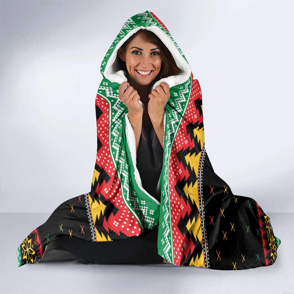 Merry Panther Roar Personalized Hooded Blanket Christmas Rugby League Spirit - Aussie Hoodie