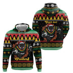 Merry Panther Roar Personalized Hoodie Christmas Rugby League Spirit - Aussie Hoodie