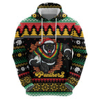 Merry Panther Roar Personalized Hoodie Christmas Rugby League Spirit - Aussie Hoodie