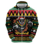 Merry Panther Roar Personalized Hoodie Christmas Rugby League Spirit - Aussie Hoodie