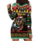 Merry Panther Roar Personalized Hoodie Dress Christmas Rugby League Spirit - Aussie Hoodie