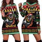 Merry Panther Roar Personalized Hoodie Dress Christmas Rugby League Spirit - Aussie Hoodie