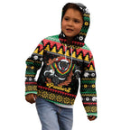 Merry Panther Roar Personalized Kid Hoodie Christmas Rugby League Spirit - Aussie Hoodie