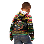Merry Panther Roar Personalized Kid Hoodie Christmas Rugby League Spirit - Aussie Hoodie