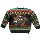 Merry Panther Roar Personalized Kid Ugly Christmas Sweater Christmas Rugby League Spirit - Aussie Hoodie