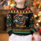 Merry Panther Roar Personalized Kid Ugly Christmas Sweater Christmas Rugby League Spirit - Aussie Hoodie