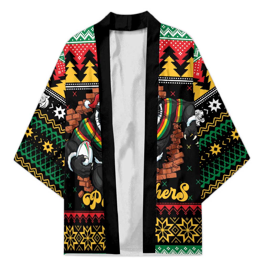 Merry Panther Roar Personalized Kimono Christmas Rugby League Spirit - Aussie Hoodie