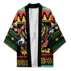 Merry Panther Roar Personalized Kimono Christmas Rugby League Spirit - Aussie Hoodie