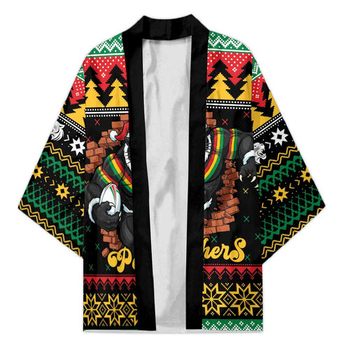 Merry Panther Roar Personalized Kimono Christmas Rugby League Spirit - Aussie Hoodie