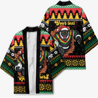 Merry Panther Roar Personalized Kimono Christmas Rugby League Spirit - Aussie Hoodie