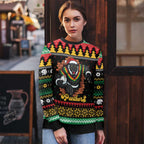 Merry Panther Roar Personalized Ugly Christmas Sweater Christmas Rugby League Spirit - Aussie Hoodie