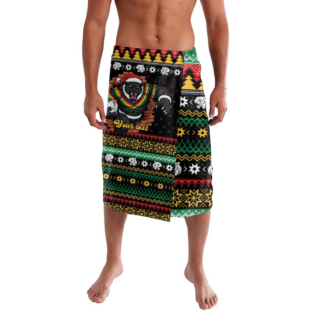 Merry Panther Roar Personalized Lavalava Christmas Rugby League Spirit - Aussie Hoodie