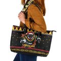 Merry Panther Roar Personalized Leather Tote Bag Christmas Rugby League Spirit - Aussie Hoodie