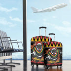 Merry Panther Roar Personalized Luggage Cover Christmas Rugby League Spirit - Aussie Hoodie