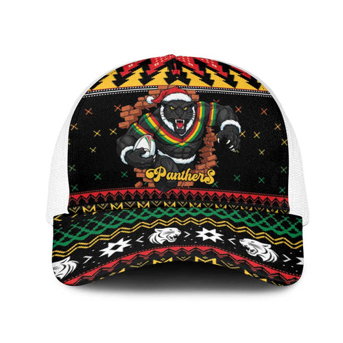 Merry Panther Roar Mesh Trucker Cap Christmas Rugby League Spirit - Aussie Hoodie
