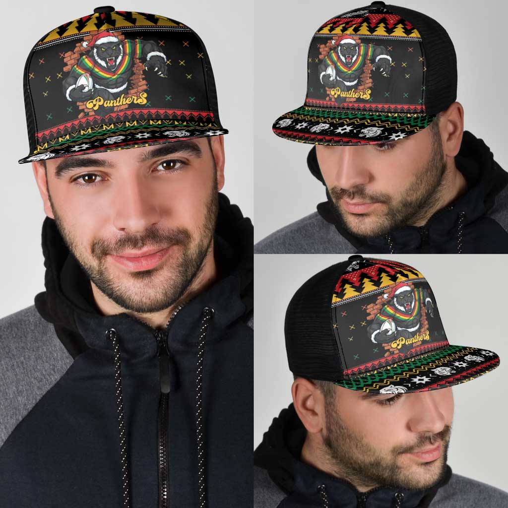 Merry Panther Roar Mesh Trucker Cap Christmas Rugby League Spirit - Aussie Hoodie