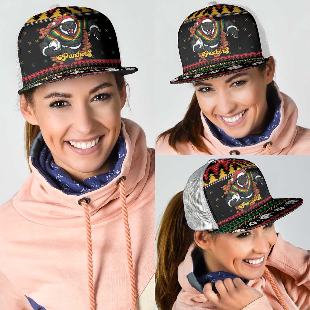 Merry Panther Roar Mesh Trucker Cap Christmas Rugby League Spirit - Aussie Hoodie
