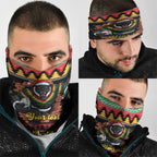 Merry Panther Roar Personalized Neck Gaiter Christmas Rugby League Spirit - Aussie Hoodie