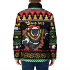Merry Panther Roar Personalized Padded Jacket Christmas Rugby League Spirit - Aussie Hoodie