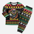 Merry Panther Roar Personalized Christmas Pajama Set Christmas Rugby League Spirit - Aussie Hoodie