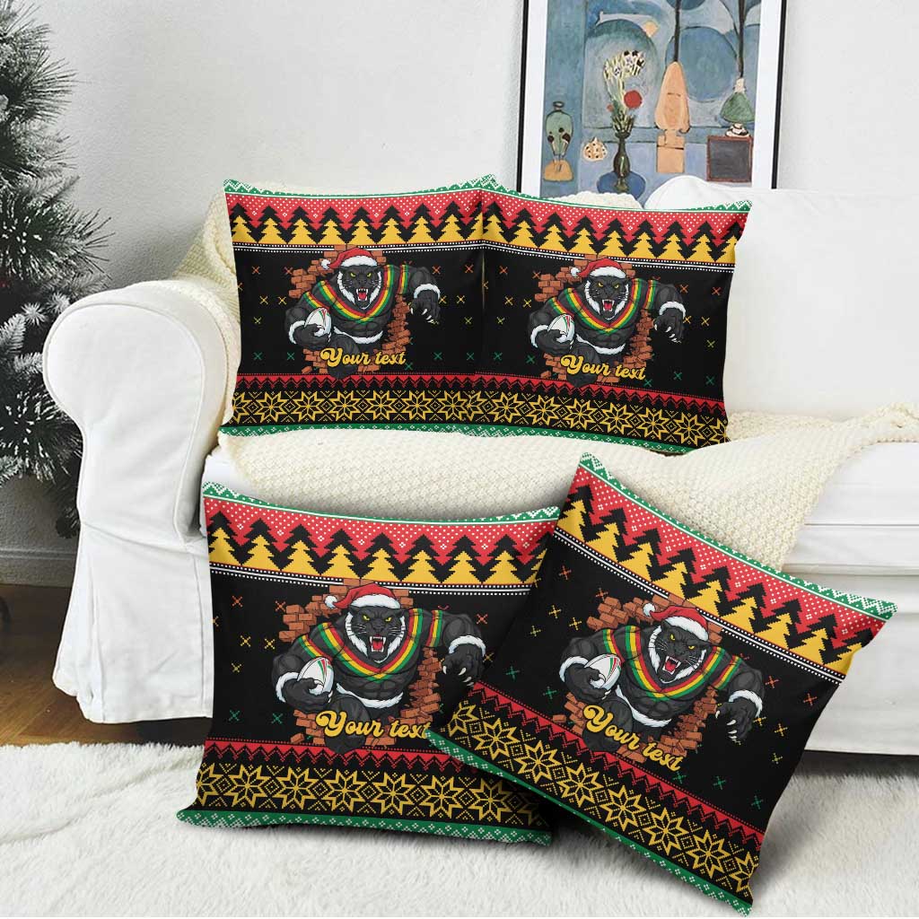 Merry Panther Roar Personalized Pillow Cover Christmas Rugby League Spirit - Aussie Hoodie