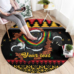 Merry Panther Roar Personalized Round Carpet Christmas Rugby League Spirit - Aussie Hoodie