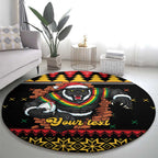 Merry Panther Roar Personalized Round Carpet Christmas Rugby League Spirit - Aussie Hoodie