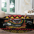 Merry Panther Roar Personalized Round Carpet Christmas Rugby League Spirit - Aussie Hoodie