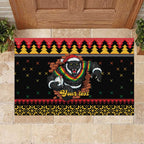 Merry Panther Roar Personalized Rubber Doormat Christmas Rugby League Spirit - Aussie Hoodie