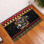 Merry Panther Roar Personalized Rubber Doormat Christmas Rugby League Spirit - Aussie Hoodie