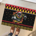 Merry Panther Roar Personalized Rubber Doormat Christmas Rugby League Spirit - Aussie Hoodie