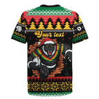 Merry Panther Roar Personalized Rugby Jersey Christmas Rugby League Spirit - Aussie Hoodie
