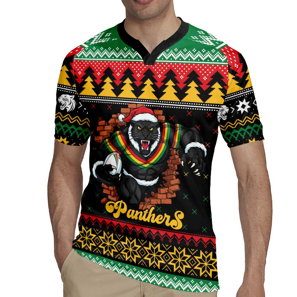 Merry Panther Roar Personalized Rugby Jersey Christmas Rugby League Spirit - Aussie Hoodie