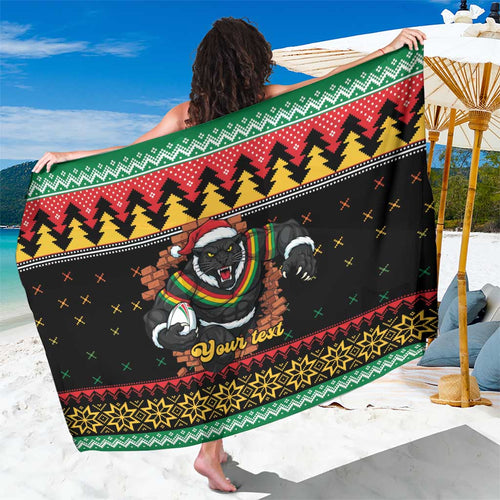 Merry Panther Roar Personalized Sarong Christmas Rugby League Spirit - Aussie Hoodie