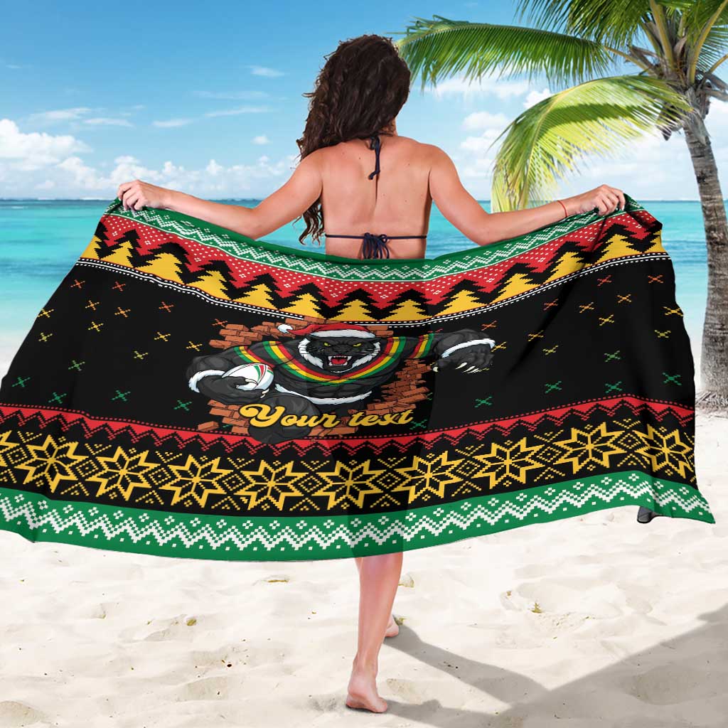 Merry Panther Roar Personalized Sarong Christmas Rugby League Spirit - Aussie Hoodie