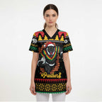 Merry Panther Roar Personalized Scrub Top Christmas Rugby League Spirit - Aussie Hoodie