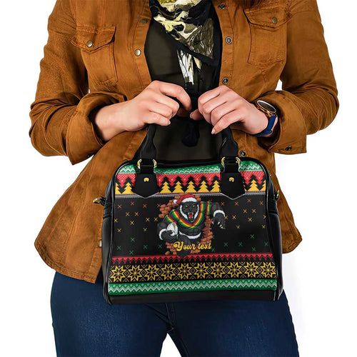 Merry Panther Roar Personalized Shoulder Handbag Christmas Rugby League Spirit - Aussie Hoodie