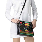 Merry Panther Roar Personalized Shoulder Handbag Christmas Rugby League Spirit - Aussie Hoodie