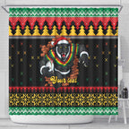 Merry Panther Roar Personalized Shower Curtain Christmas Rugby League Spirit - Aussie Hoodie