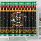 Merry Panther Roar Personalized Shower Curtain Christmas Rugby League Spirit - Aussie Hoodie