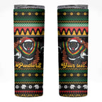 Merry Panther Roar Personalized Skinny Tumbler Christmas Rugby League Spirit - Aussie Hoodie