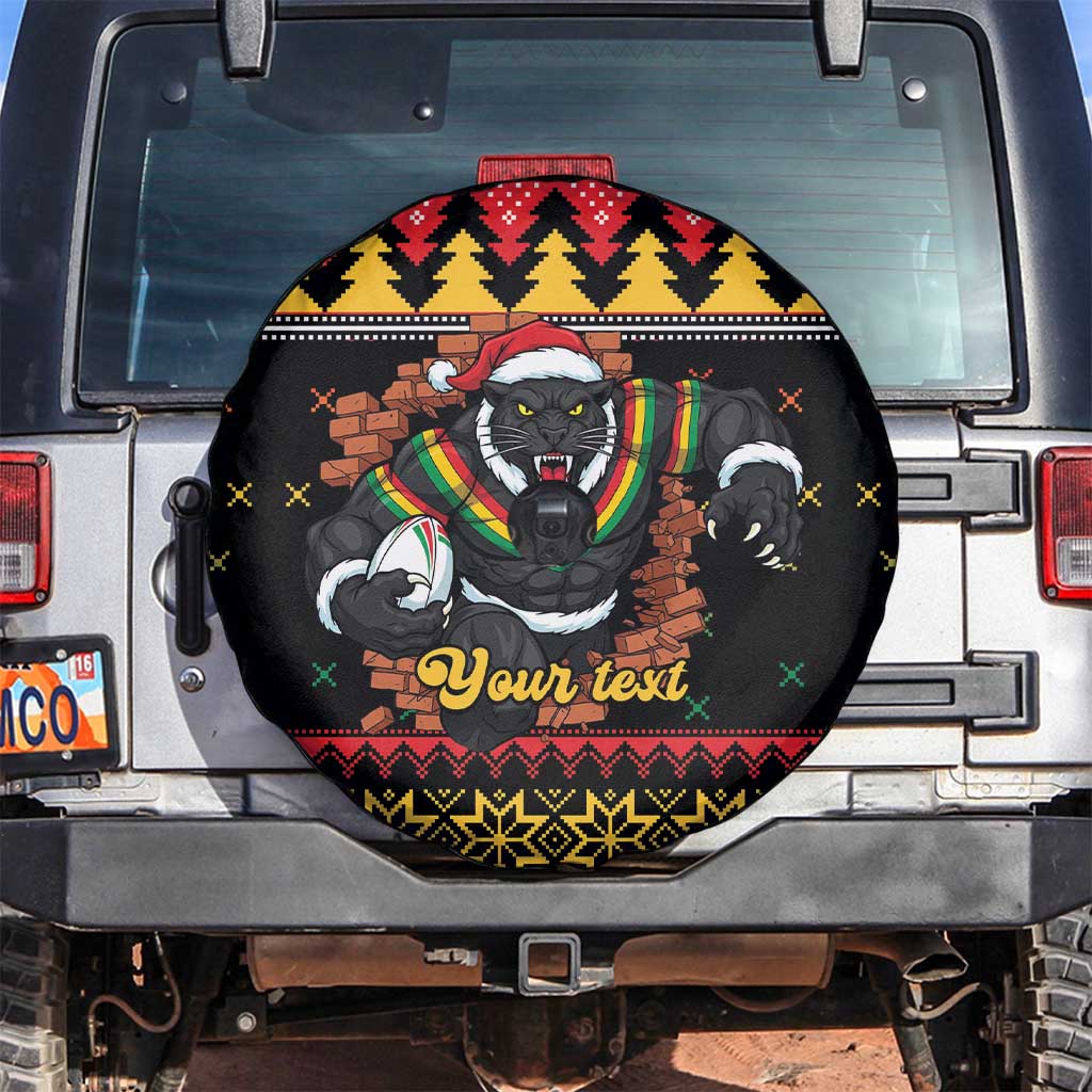 Merry Panther Roar Personalized Spare Tire Cover Christmas Rugby League Spirit - Aussie Hoodie