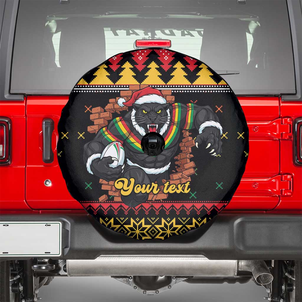 Merry Panther Roar Personalized Spare Tire Cover Christmas Rugby League Spirit - Aussie Hoodie