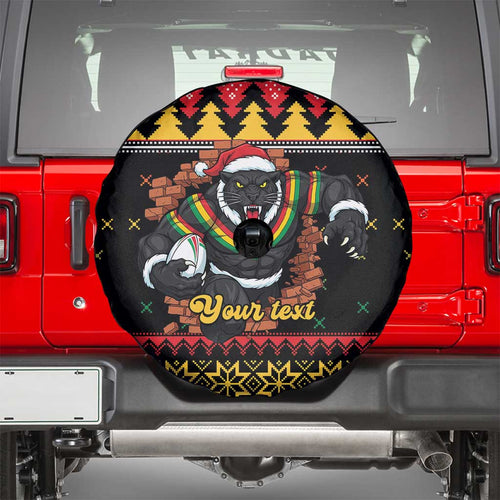Merry Panther Roar Personalized Spare Tire Cover Christmas Rugby League Spirit - Aussie Hoodie